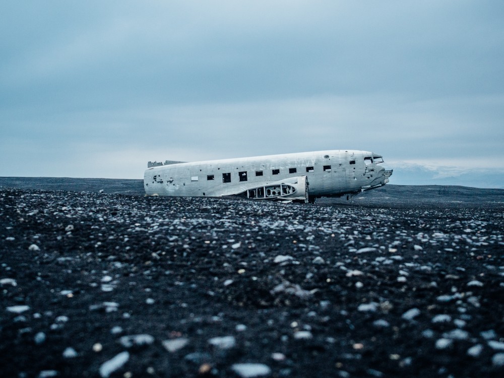 Public Domain Images - Arctic Plane Crash Blue Grey
