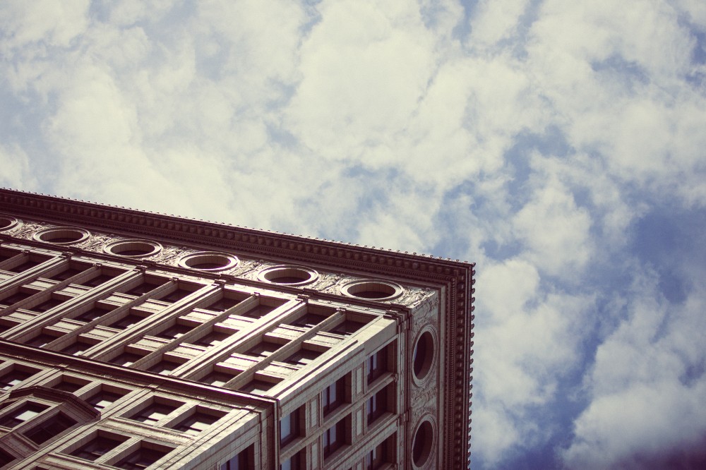 Public Domain Images - Chicago Gothic Architecture Against Blue Skies