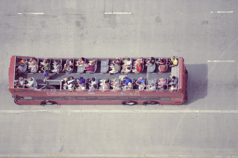 Public Domain Images Red Tour Bus Chicago Tourists